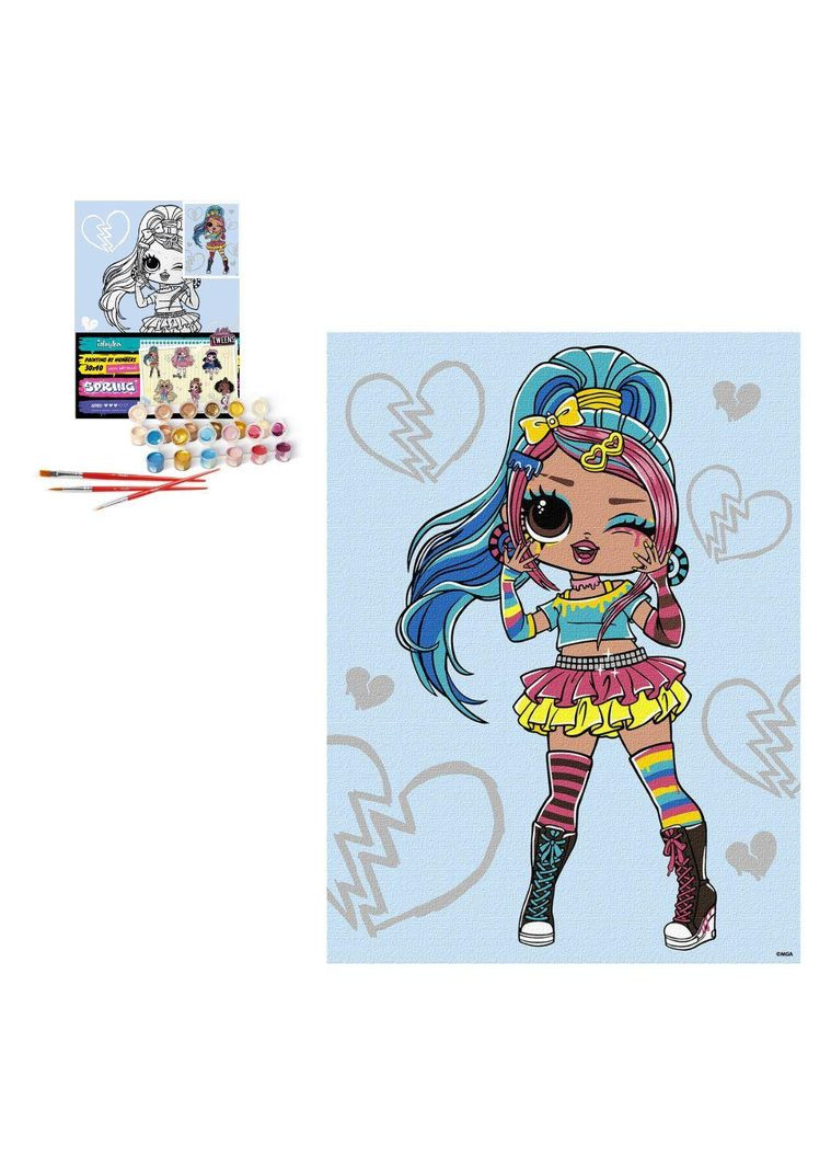 Набор для росписи по номерам для детей L.O.L. Surprise! Tweens Emma Emo" 30х40см Ідейка (332945024)