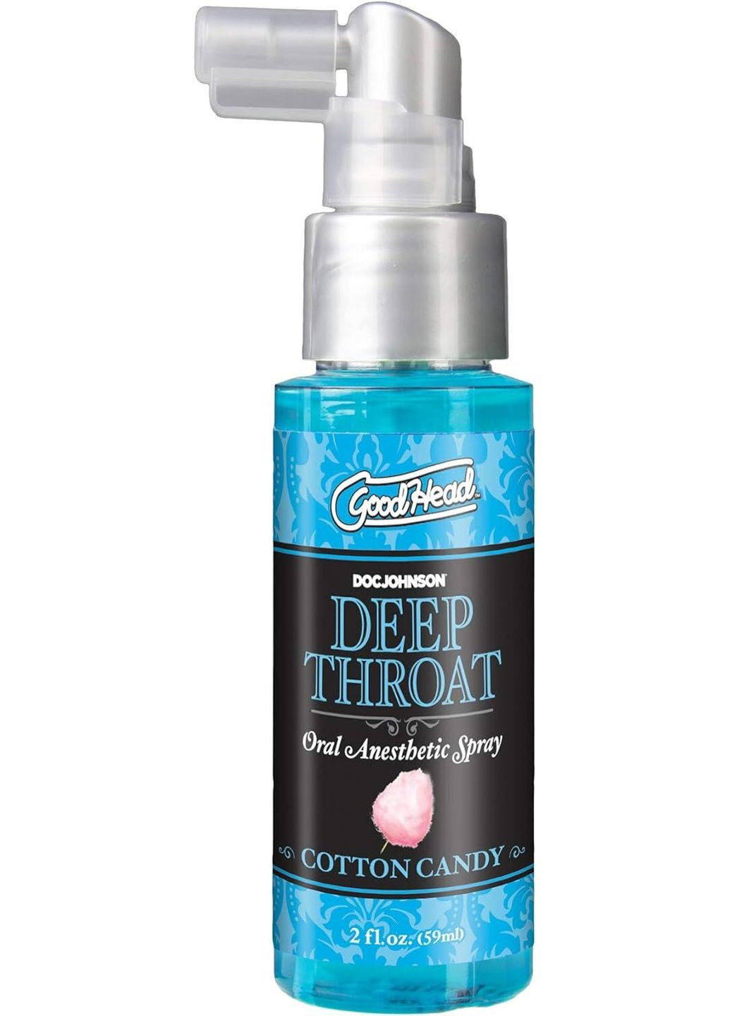 Спрей для мінету GoodHead DeepThroat Spray - Cotton Candy 59 мл для глибокого мінету Doc Johnson (366875862)