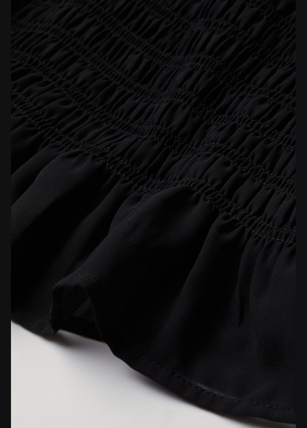 Черное повседневный, кэжуал, вечернее платье с присобраной юбкою для женщины 0918905-001 H&M однотонное