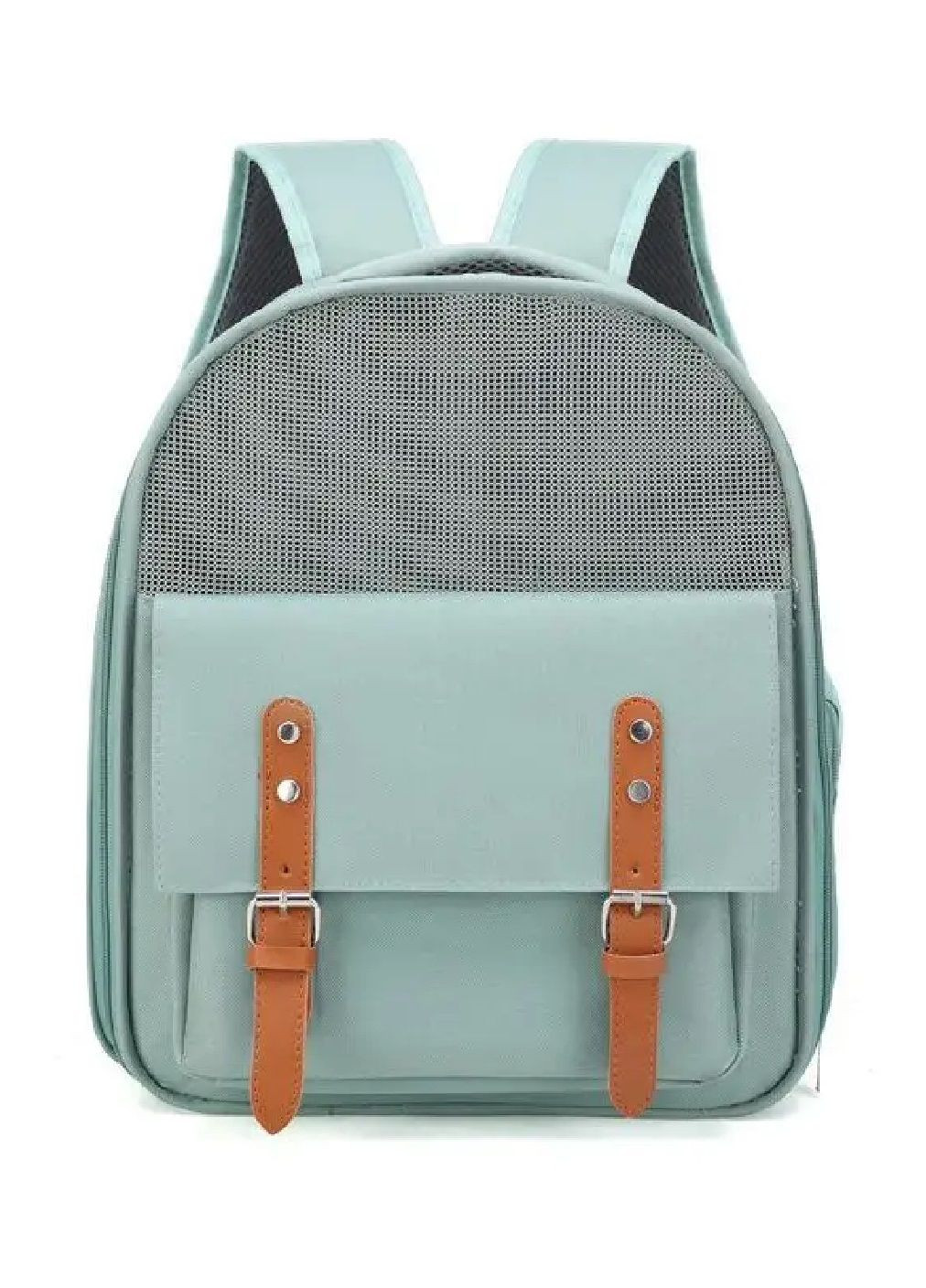 Рюкзак сумка переноска для тварин котів собак з вентиляцією ручкою кишенею для аксесуарів 40x33x23 см (477185-Prob) Зелений Unbranded (295438362)