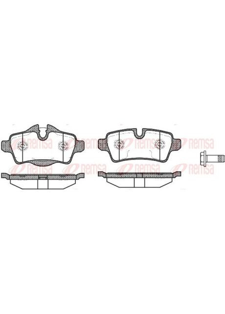 Колодка тормозов. диск. MINI MINI COOPER 06-, CLUBMAN 07- задн. (выр-во) 1344.00 Remsa (342413989)