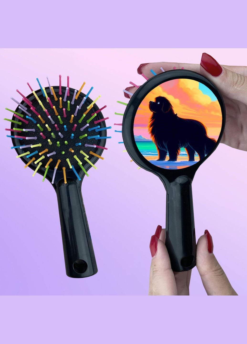 Гребінець для волосся Собака #093 Чорний No Brand (315046198)