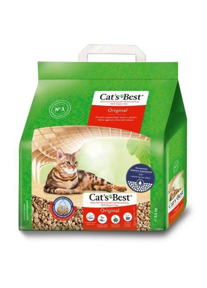 Наполнитель Cat’s Best Original для кошачьего туалета, деревянный, 5 л/ 2.1 кг Best Cat (324625252)