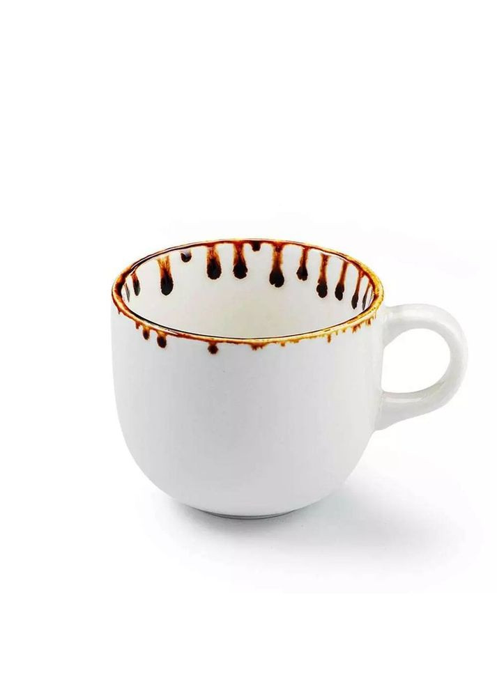 Чашка с блюдцем фарфоровая для чая кофе Vital Coupe 200 мл caramel AVCARNC61044020 Ariane (308858351)