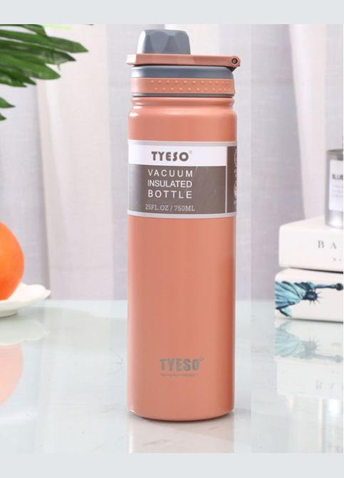 Термопляшка, термос 530мл із нержавіючої сталі для кави, води, pink Tyeso (305742013)