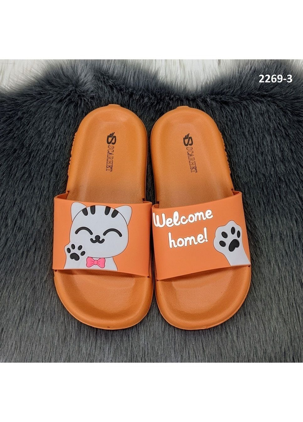 Оранжевые шлёпанцы женские сланцы пена Fashion