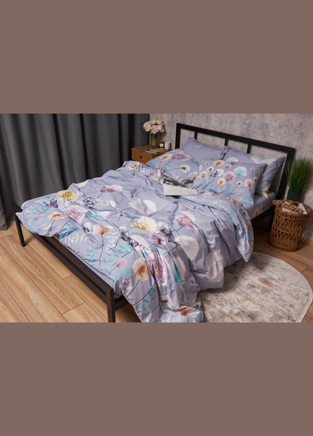 Комплект постільної білизни Бязь Gold Люкс «» двоспальний 175х210 наволочки 2х70х70 (MS-820005572) Moon&Star Dandelion Dreams (302973668)