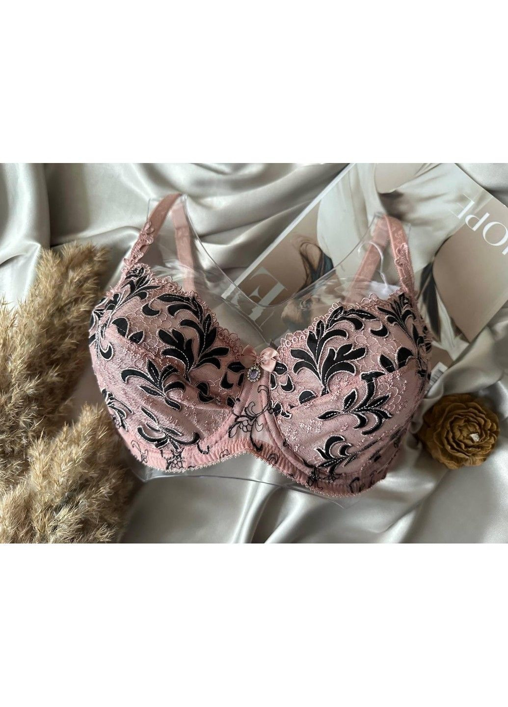 Пудровий бюстгальтер без поролону пудра Lanny Mode