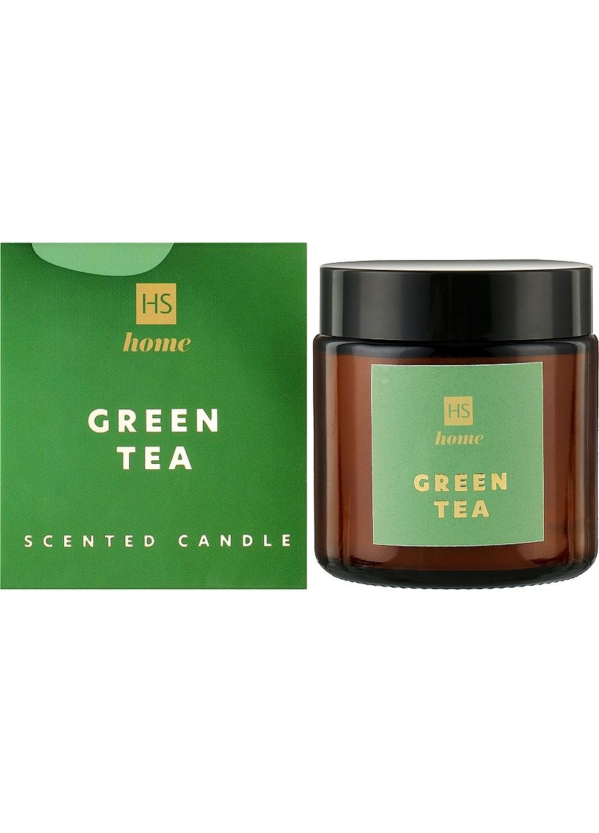 Натуральна ароматична свічка із соєвого воску з ароматом зеленого чаю Home 100ml (1145801-31160522) HiSkin (368629504)