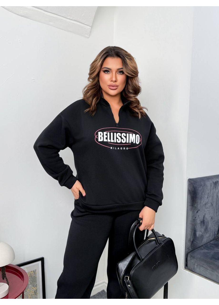 Жіночий спортивний костюм оверсайз із накатом No Brand (365264853)