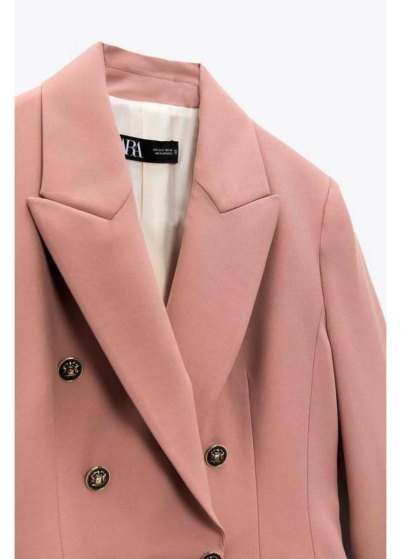 Светло-розовый женский пиджак Zara - летний