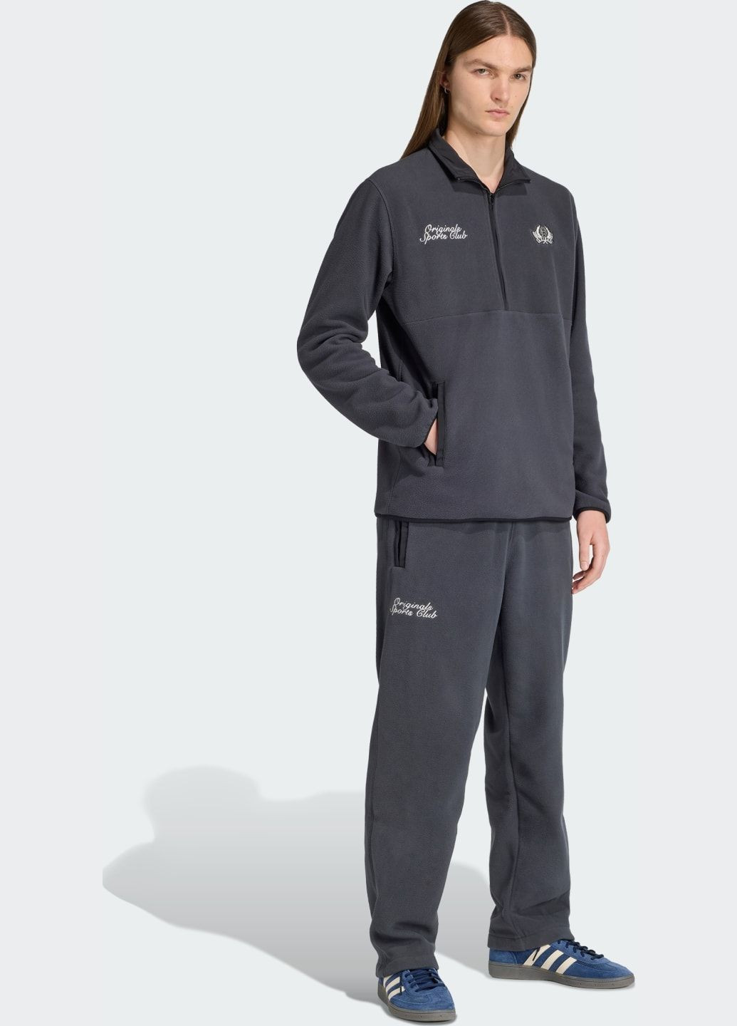 Спортивная кофта Regular Polar Fleece Quarter-Zip adidas (369631944)