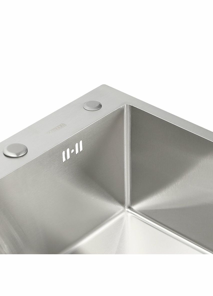 Кухонна мийка Handmade 600х450х220 (товщина 3,0/1,5 мм + дозатор в комплекті) Platinum (336937496)