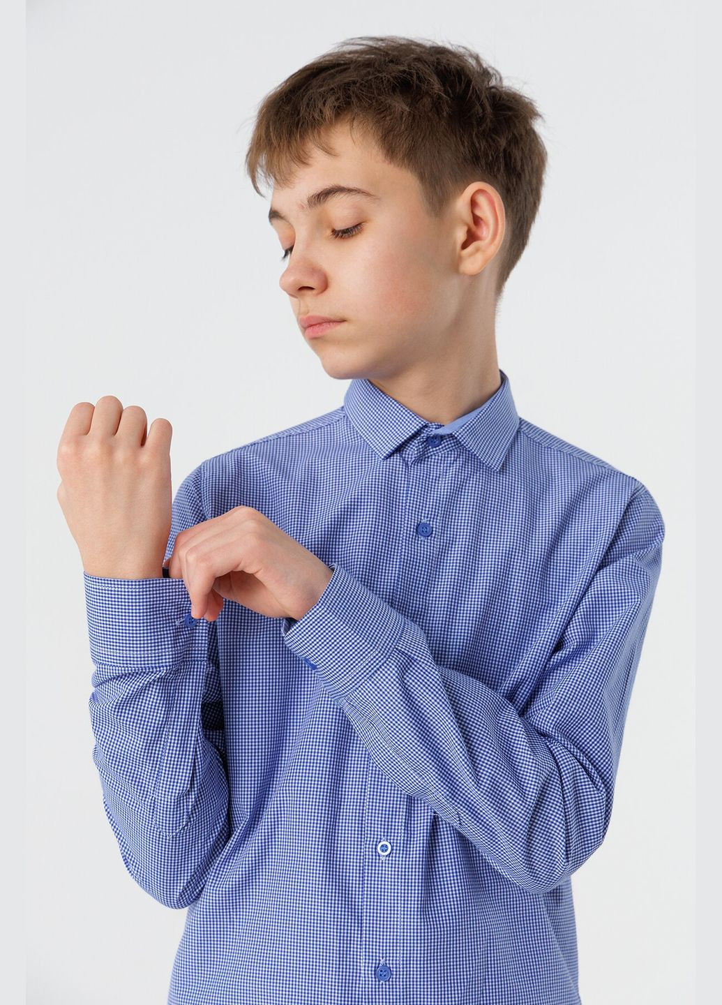 Голубой повседневный рубашка DENIZ