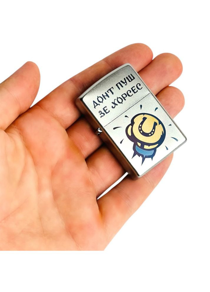 Зажигалка 205 dont push the kons CLASSIC satin chrome Zippo (350879403)