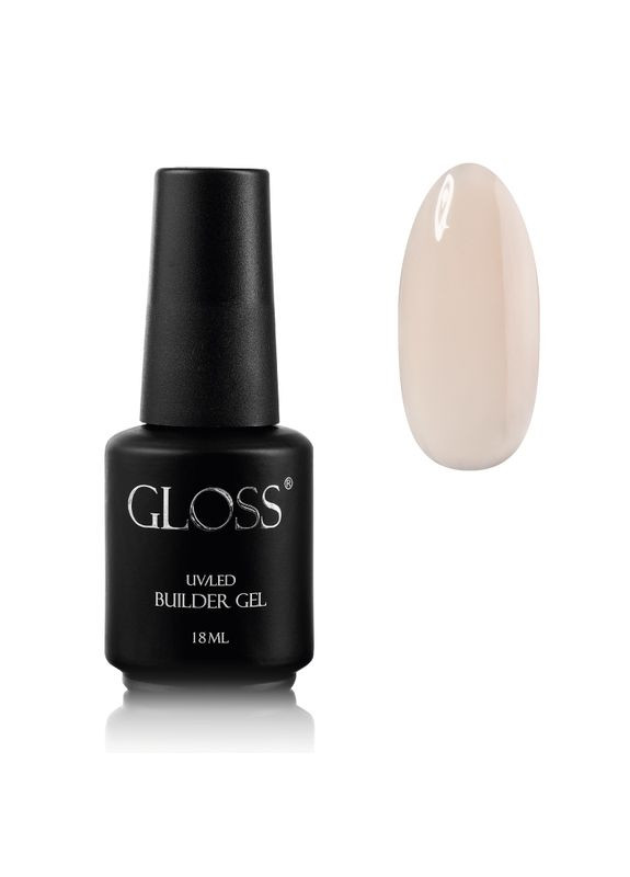 Однофазный гель с кистью Builder Gel GLOSS Sand, 18 мл Gloss Company (283296244)