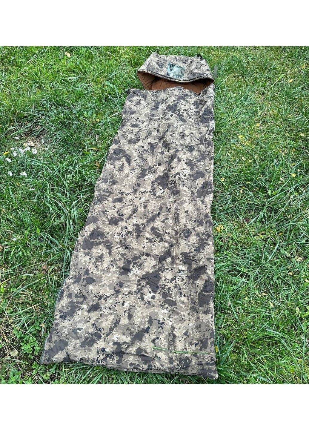 Зимний спальный мешок Tulumu 180х70 +25 см капюшон (до -35С) Дезерт No Brand (332636499)