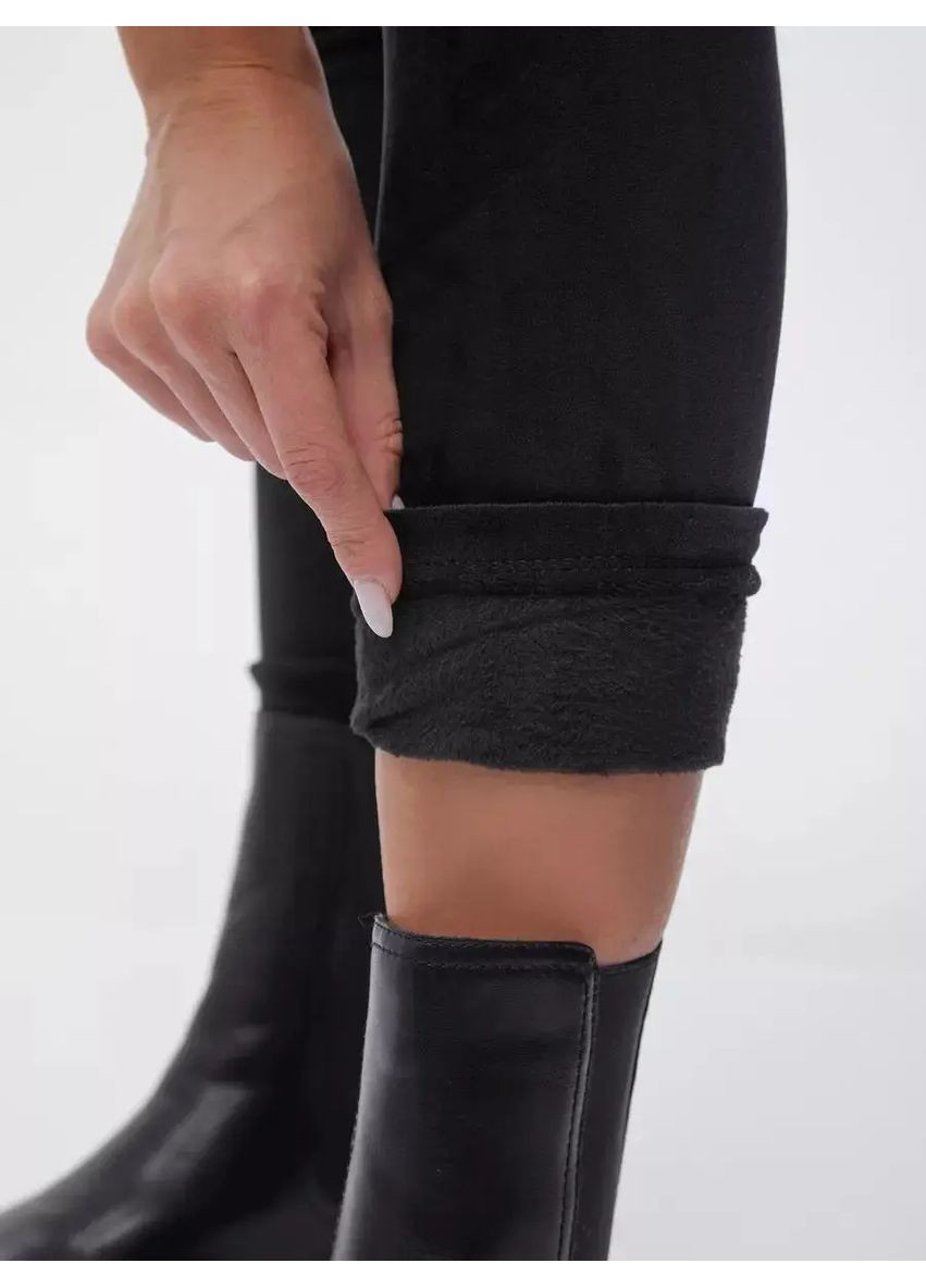 Магия зимнего комфорта: Лосины велюровые на меху для настоящего уюта, Мягкие и приятные плюшевые лосины No Brand Лосини велюрові на хутрі мокко (360428618)