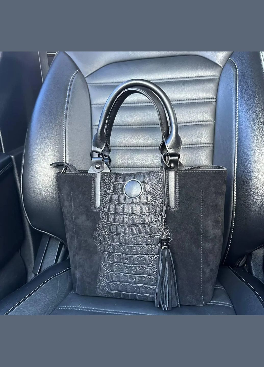 Сумка жіноча замшева велика PTR No Brand (317764110)