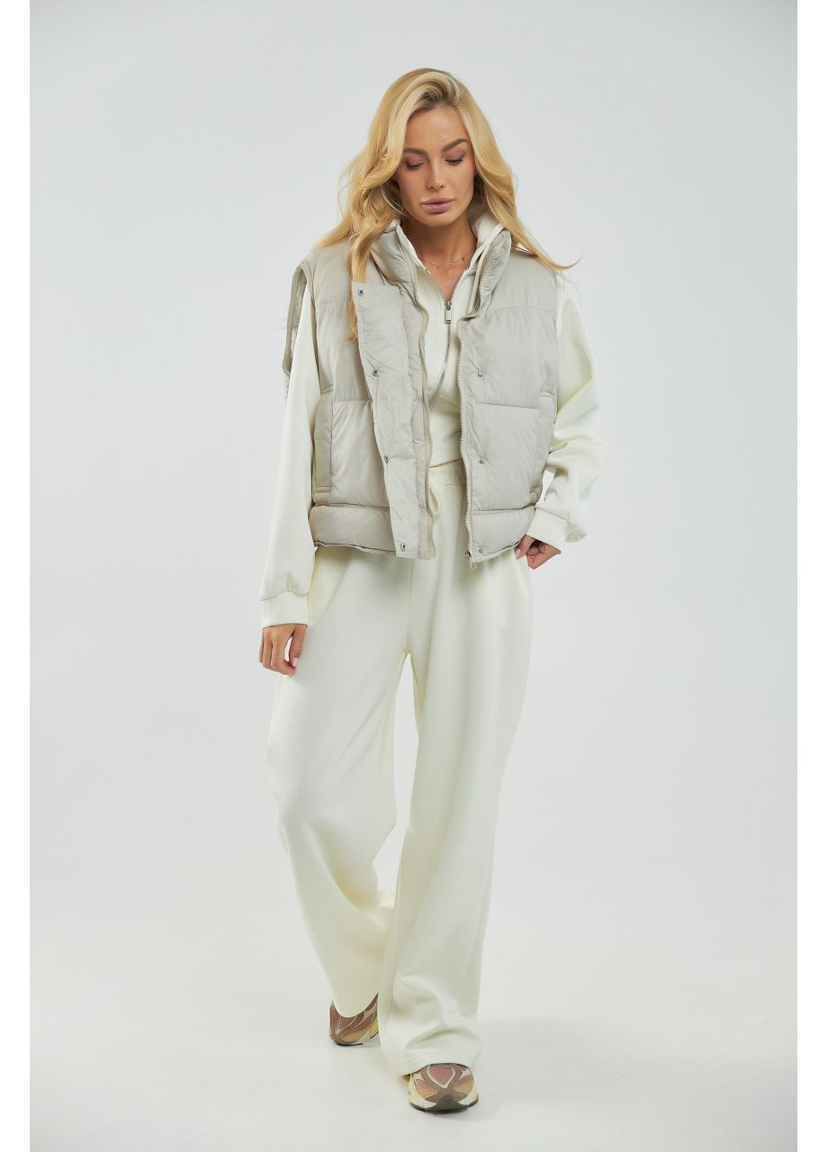 Теплая жилетка на молнии - пудра цвет Lurex (361056615)