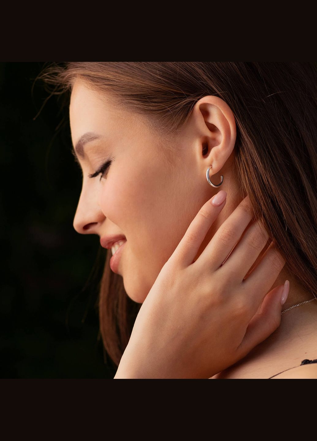 Серьги-пусеты Келли в серебре 122627 Oniks (264644139)