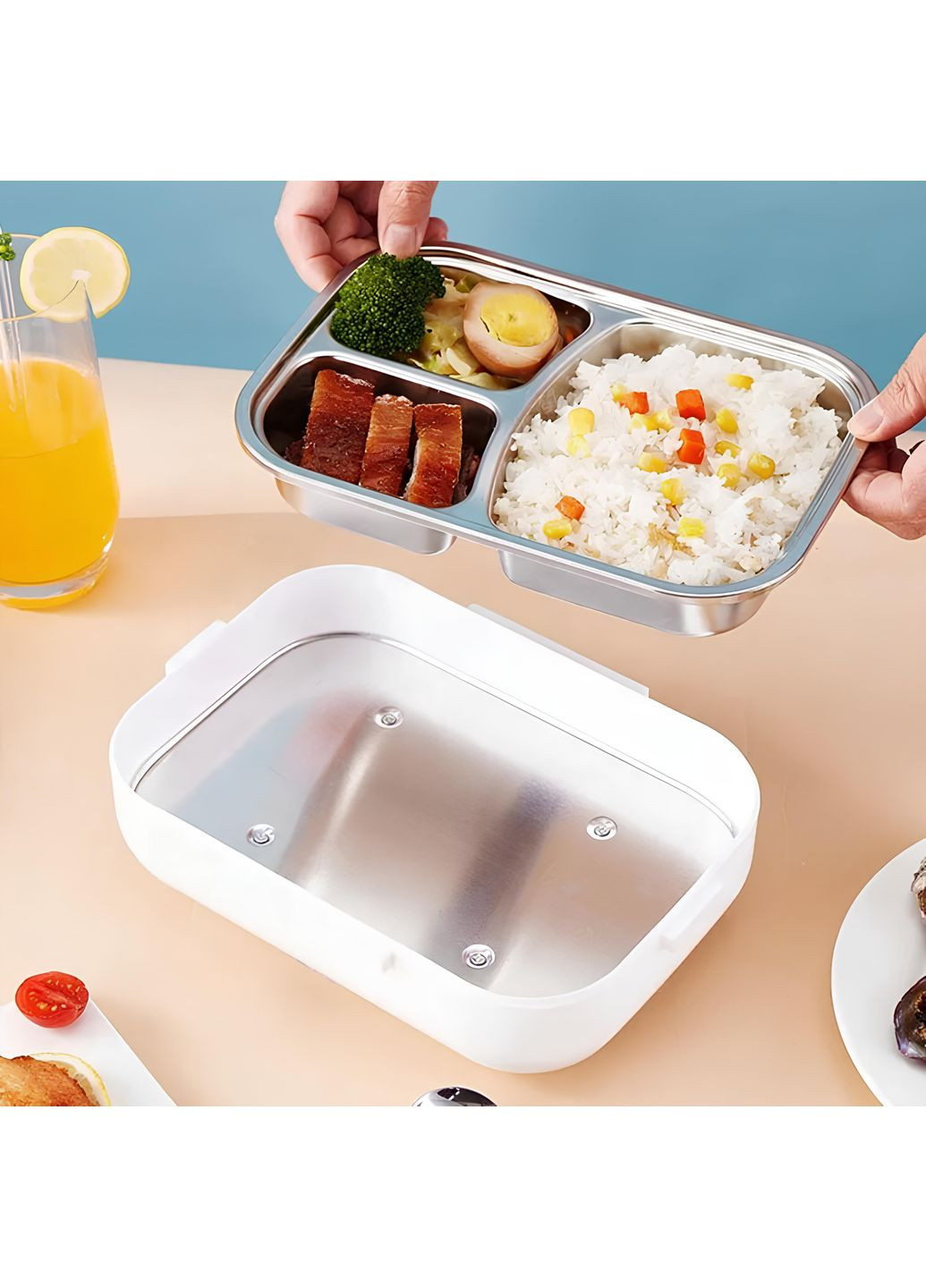 Ланчбокс с подогревом "HeatBox Rias", 1.5L, белый Jooki (360655243)