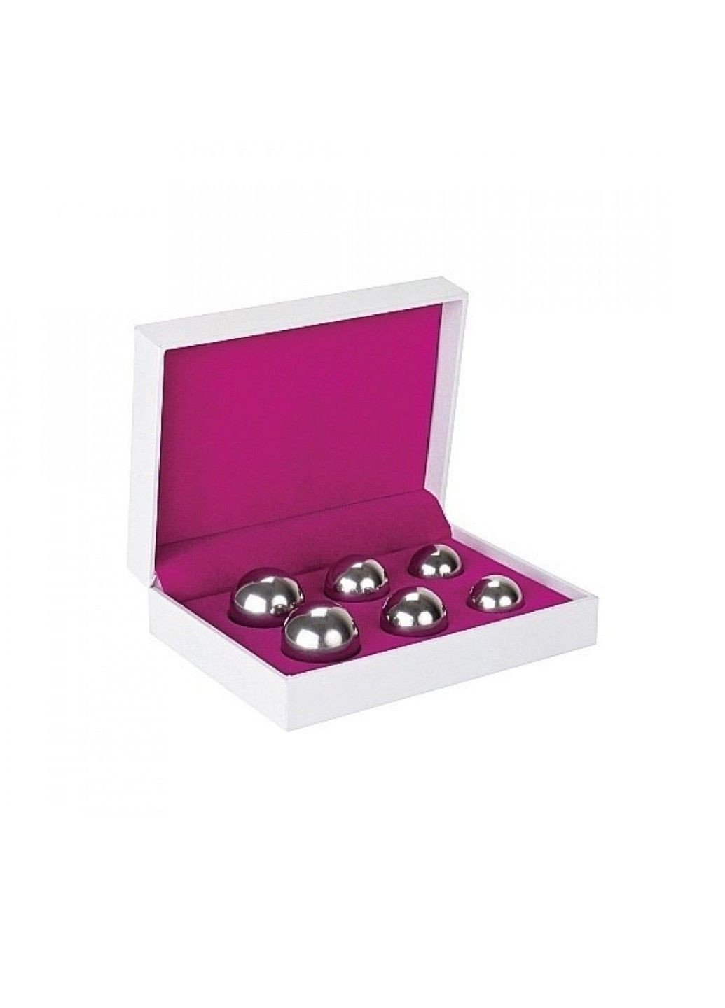 Набор вагинальных шариков Shots Toys, серебряные, 6 шт Boss Series (292011899)