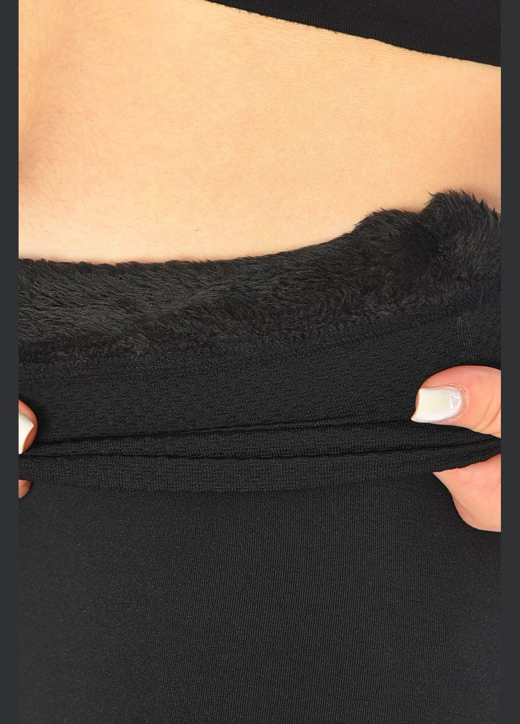 Лосини жіночі на штучному хутрі чорного кольору Let's Shop (303677990)