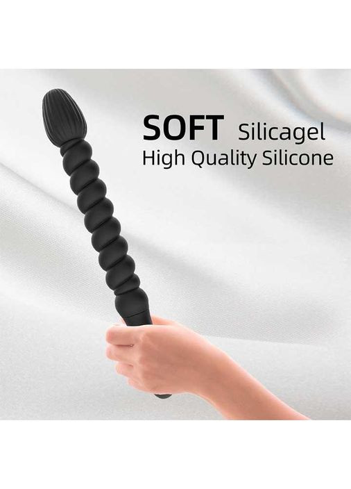 Анальный вибратор Nexus черного цвета с силиконом на USB, гибкий, приятный для кожи материал премиумкласса. China (360603908)