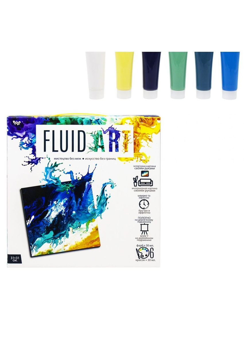 Набор для творчества "Fluid art" Dankotoys (290252568)