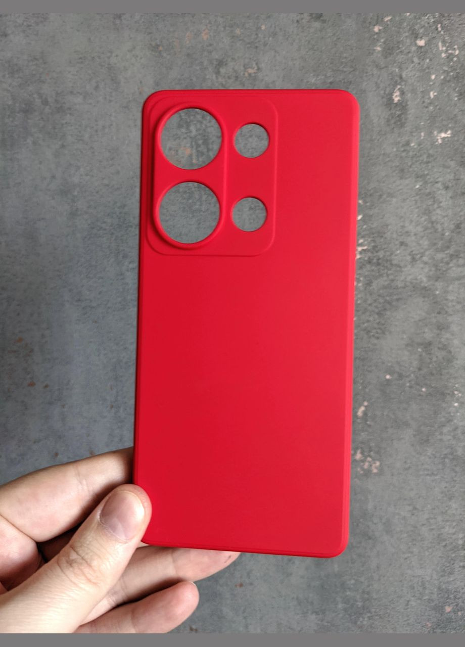 Силіконовий чохол для Poco M6 Pro Червоний мікрофібра Xiaomi (322211814)