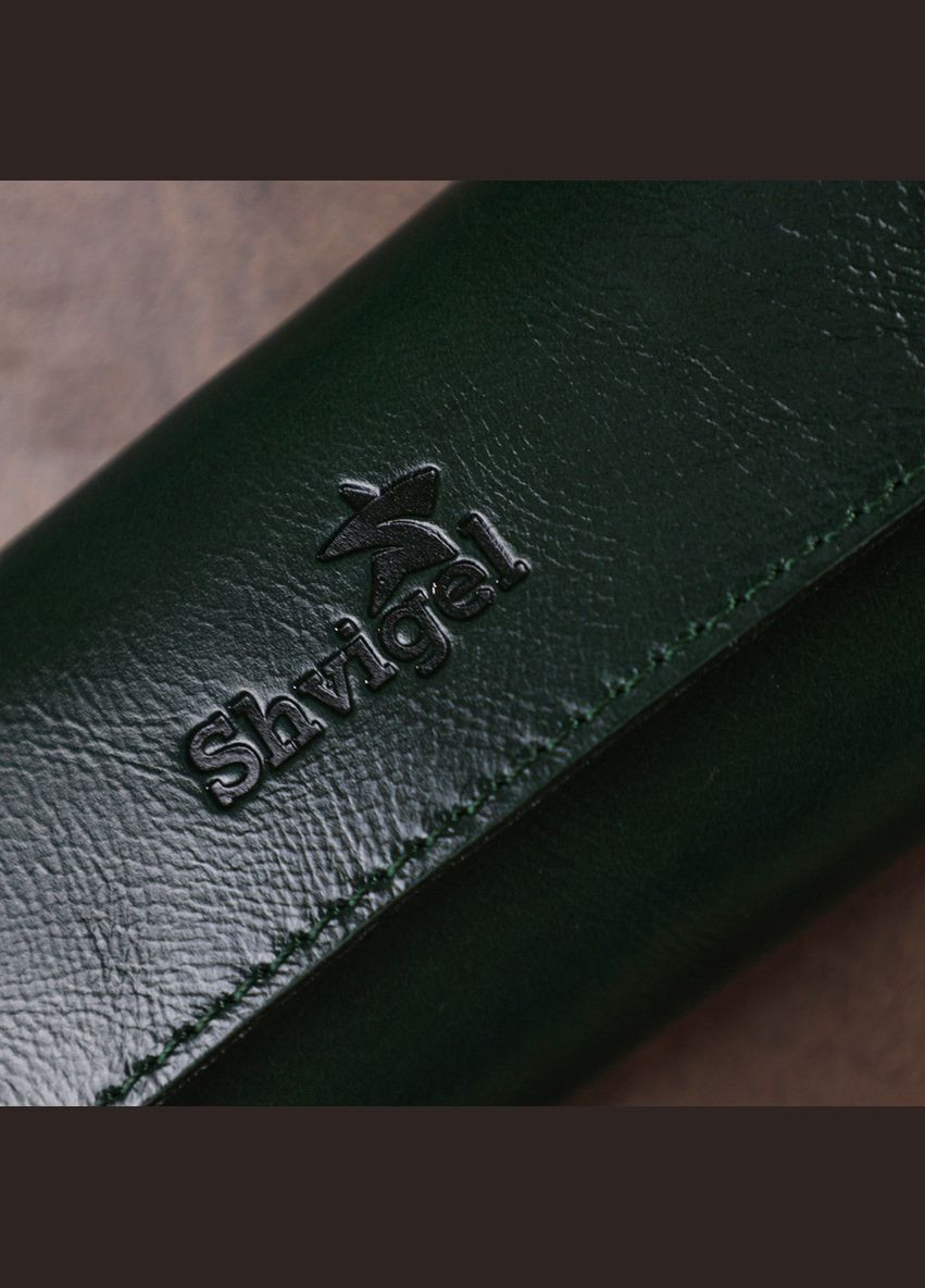 Современная кожаная ключница 16531 Зеленый Shvigel (298920690)