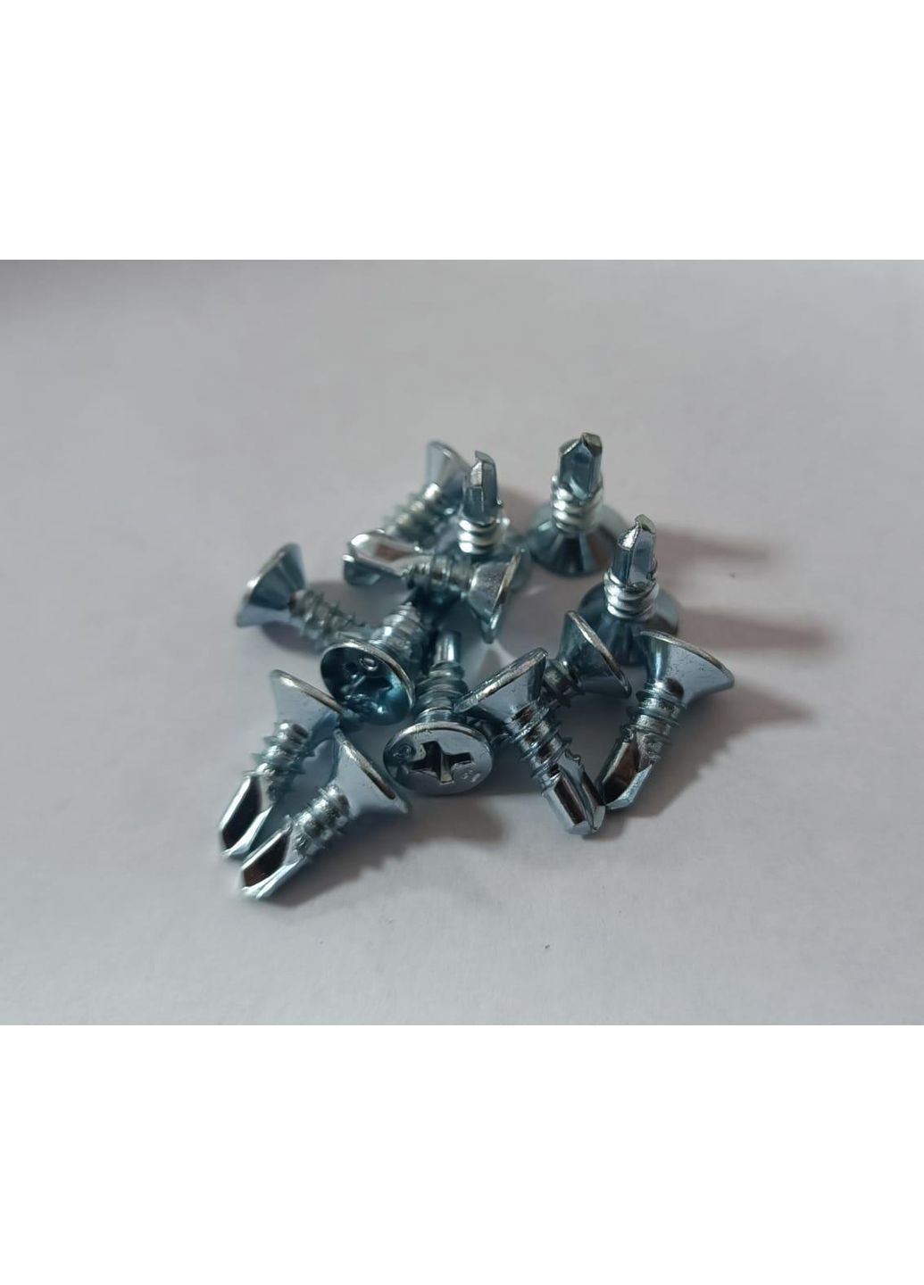 Саморіз по металу 4.2×13 з потайною головкою і свердлом DIN 7504 Р цинк білий (100 шт) Zip-пакет Shenzhen (369717837)