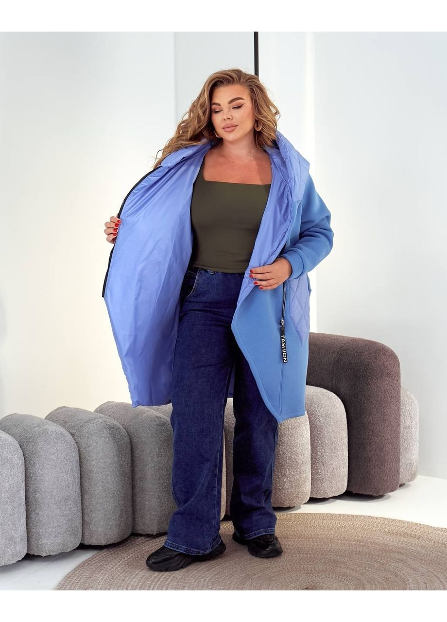 Кардиган жіночий демісезонний великого розміру з блискавкою, небесний Bonita Кардиган (357075341)