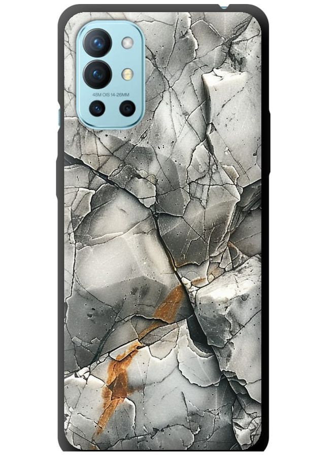 TPU чорний чохол 'Сірий мармур' для Endorphone OnePlus 9R (285114529)