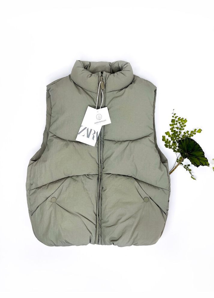 Демисезонный жилет 98 см хаки артикул Л713 Zara (316038636)