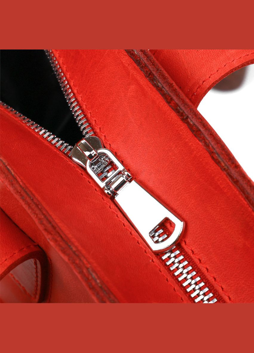 Вінтажна яскрава шкіряна сумка 16348 Червоний Shvigel (329147445)