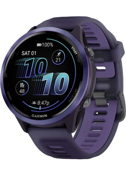 Смарт-часы 47mm Indigo Aluminium w. Translucent Imperial Purple/Indigo Band (010-02971-02) Garmin Forerunner 570 (360402425)