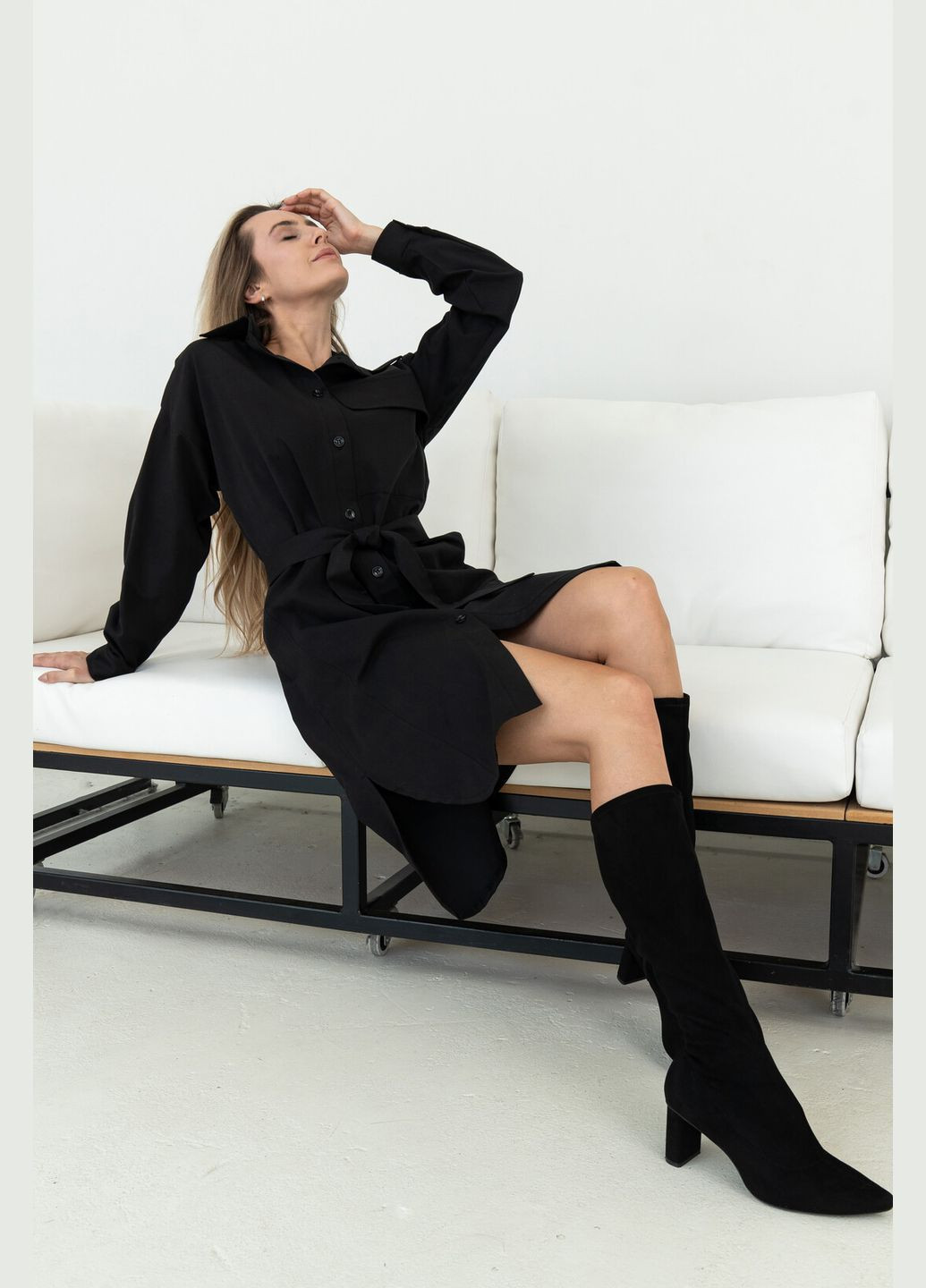 Чорна кежуал, святковий сукня ри мари амадеа ск 2224 сукня-сорочка RiMari