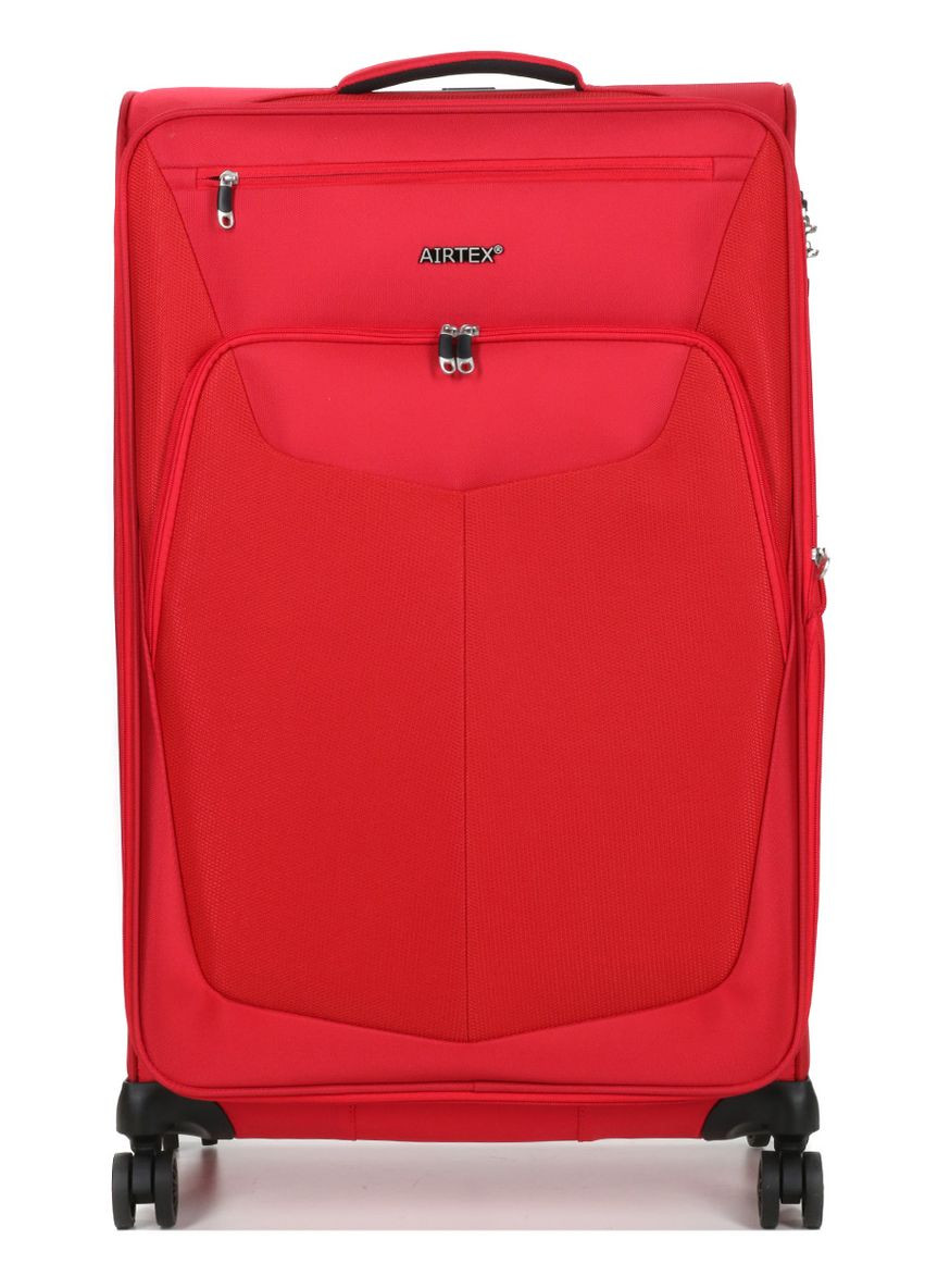 Чемодан большой L ткань красный 79х48х32(+5)см/111л/3кг/ 6903 AIRTEX (327879973)