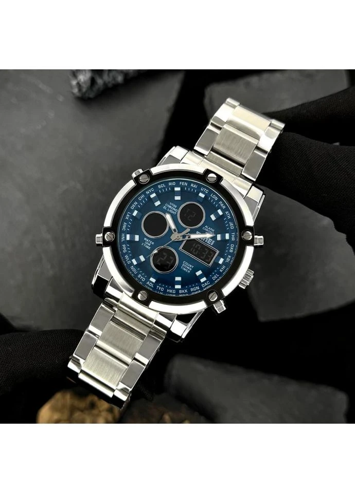 1389BU Silver-Black-Blue No Brand (365062371)