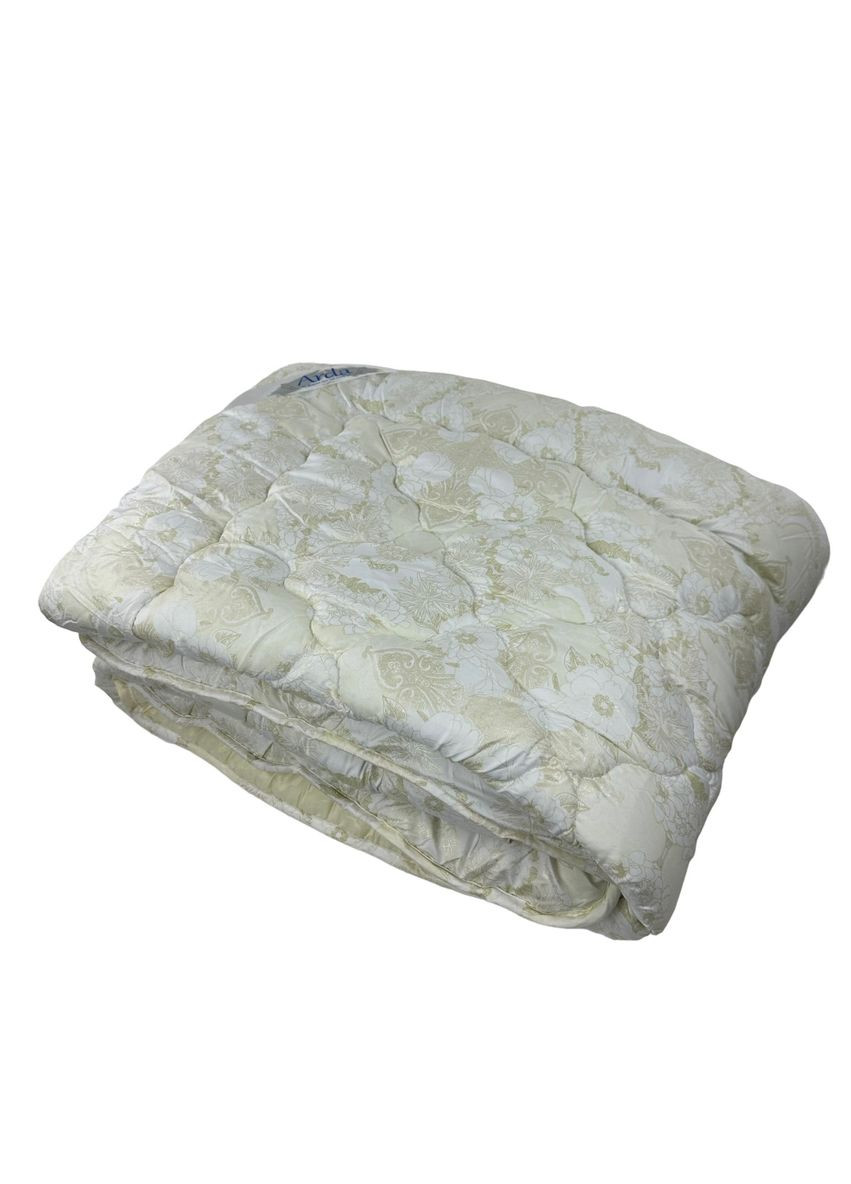 Одеяло двуспальное закрытое Цветок 20366 175х215 см бежевое Arda (364102995)