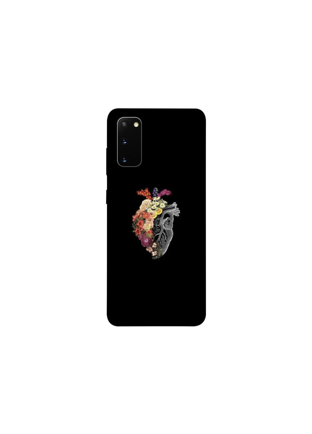 Чехол на Samsung Galaxy S20 Heart with flowers Frontalka (362031868)