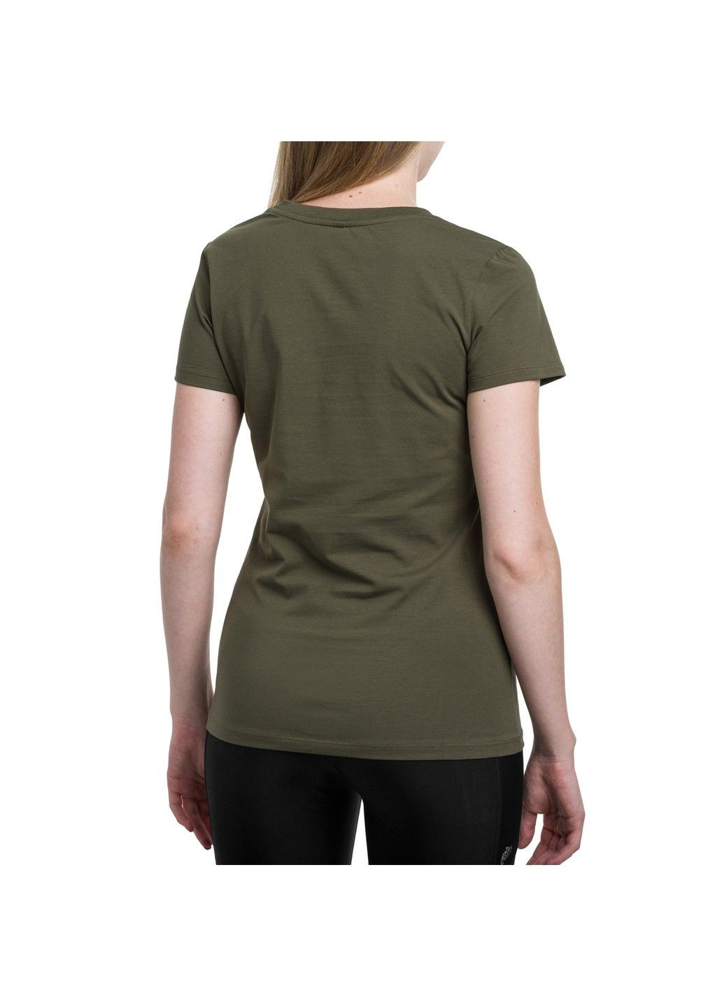 Оливкова футболка t-shirt жіноча helikon з органічної бавовни slim olive green Helikon-Tex