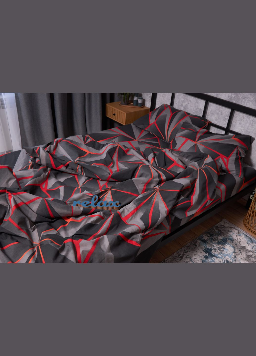 Комплект постельного белья Бязь Gold Люкс «» полуторный евро 160х220 наволочки 2х50х70 (MS-820002249) Moon&Star Geometry (286762694)