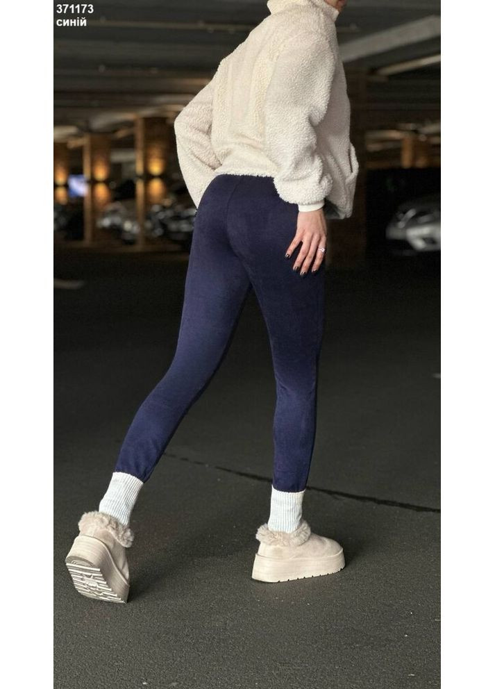 Жіночі демісезонні замшеві темно-сині лосини, лосіни ХС-С(40-42) NONA (368996383)
