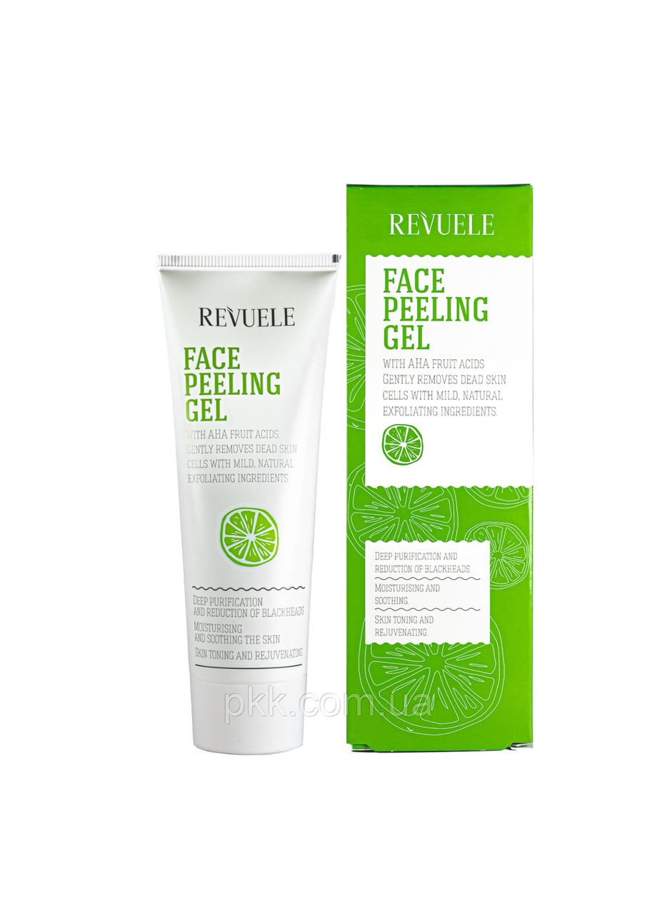 Гель пілінг для обличчя Face Peeling Gel with AHA Fruit Acids з вітаміном С 80 мл REVUELE (311538233)