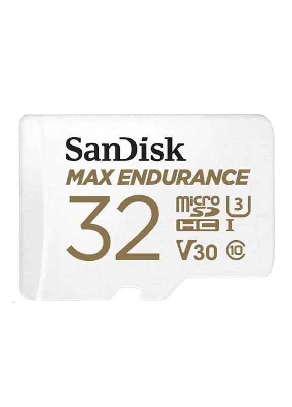 Карта памяти microSDHC (UHS-1 U3) 32Gb class 10 V30 (100Mb/S) (adapterSD) (SDSQQVR-032G-GN6IA) SanDisk Max Endurance (378015764)