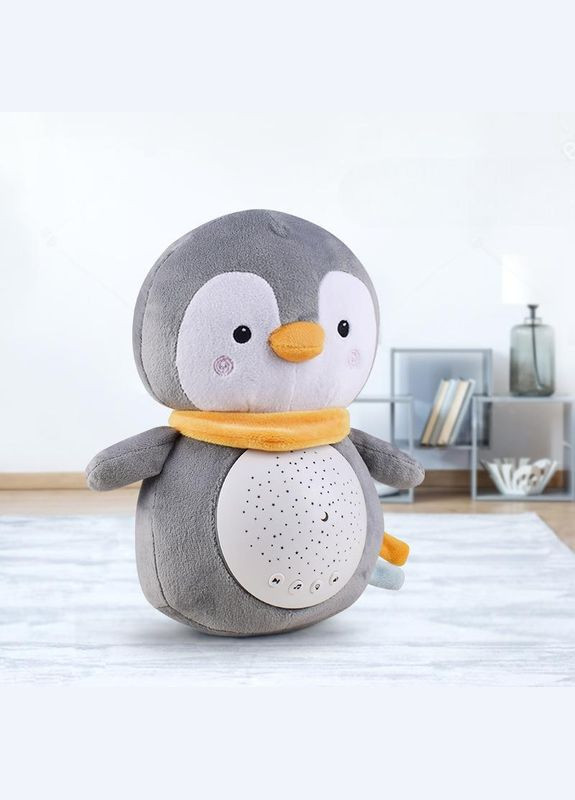 Игрушка-ночник музыкальная с проектором пингвин арт. 7263 Серый No Brand (305215459)