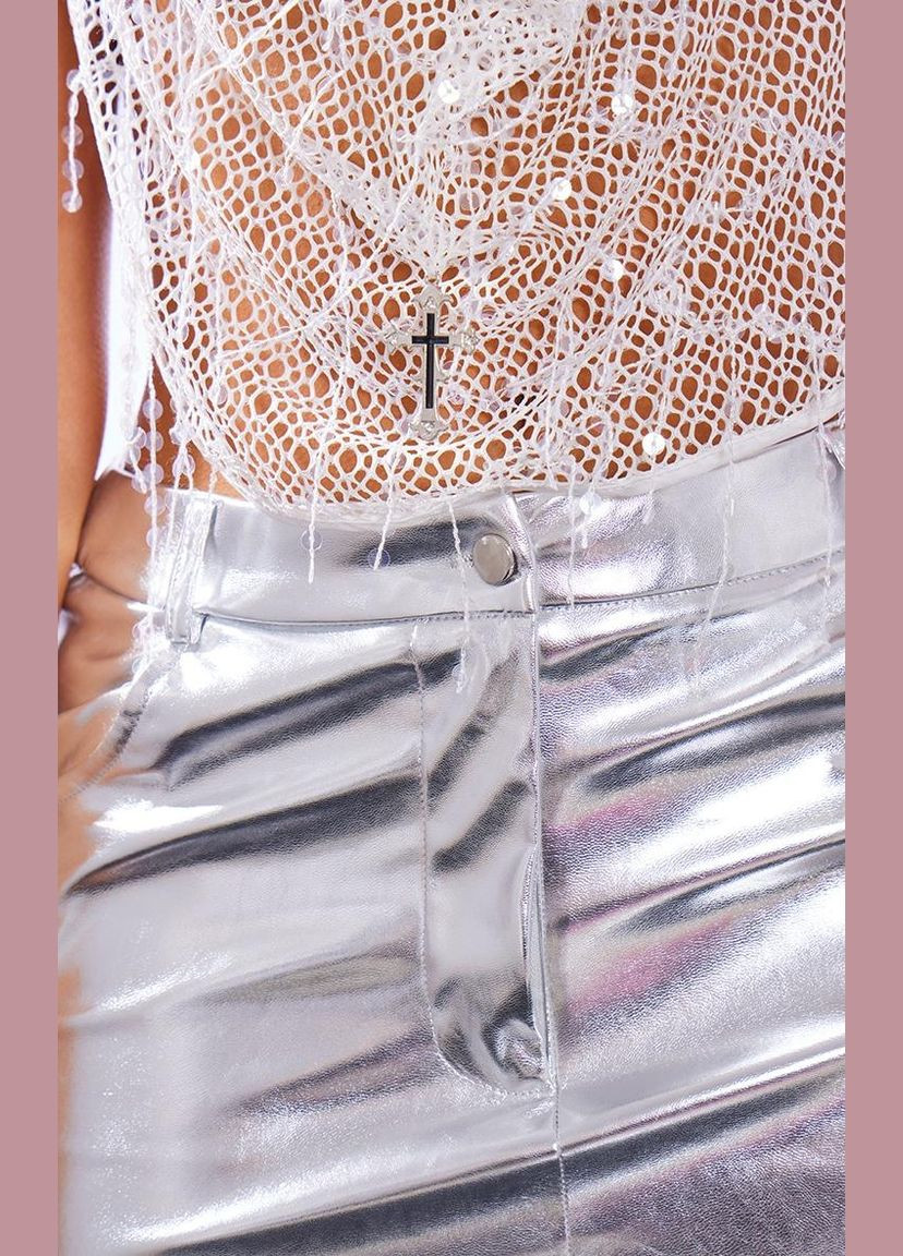 Спідниця з екошкіри PrettyLittleThing (317241777)